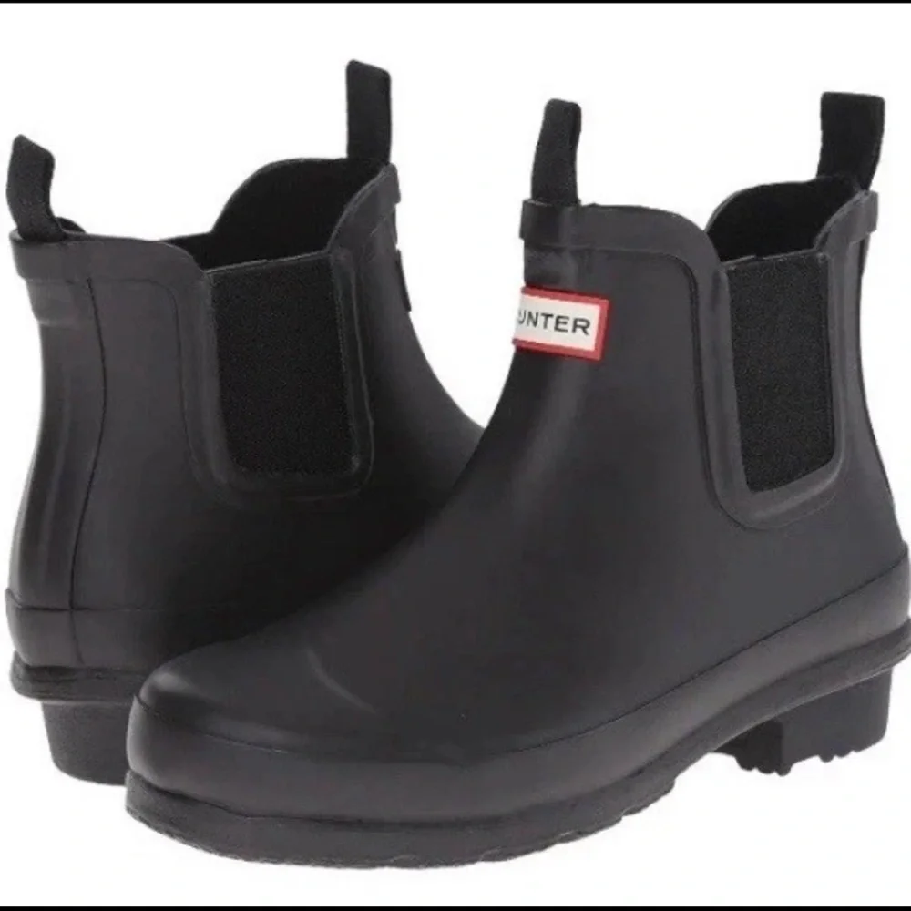 Hunter Unisex Toodler Size 9boy/10girl Black Original Chelsea Rain Boots